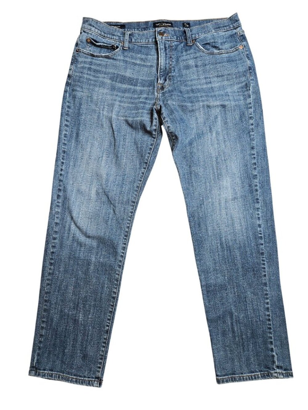 Lucky Brand 221 Straight Mens Blue Jeans Size 38x32 Cotton Stretch Durable Fit